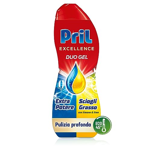 Pril Excellence Duo Gel Detersivo Lavastoviglie Gel, 30 Lavaggi