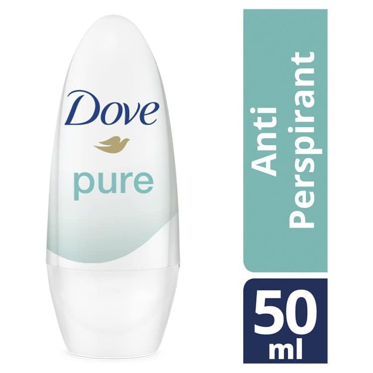 Dove Pure, Strong Antitraspirante Roll On Deodorante Stick, Unisex per uomini e donne, Fragranza pulita e fresca, lunga durata, anti sudore e odore corpo (50 ml)