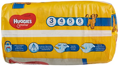 Huggies Unistar Pannolini, Taglia 4 (7-14 kg), 1 Pacco da 17 Pannolini