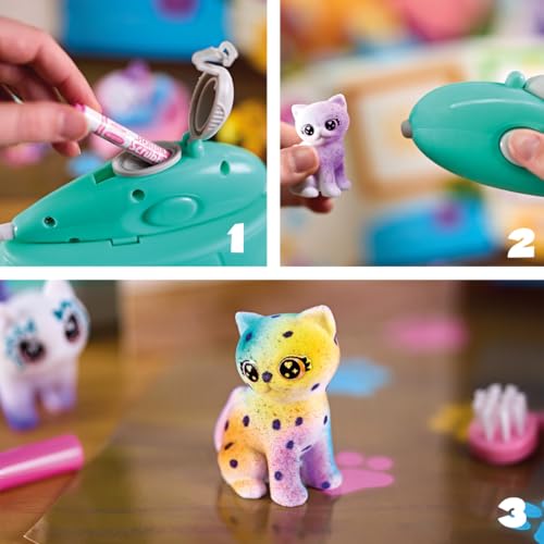 CRAYOLA Wahimals Pets - Spray Boutique, Set Attività Colora Lava Ricolora con 4 Cuccioli, Ambientazione Toletta e Aerografo a Batteria, Ideale da Regalare, Età Consigliata: da 3 Anni, 74-7517