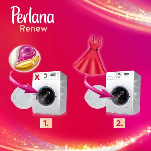 Perlana Renew Caps Neri, detersivo lavatrice capsule, nuova formula 3in1, ideale per tutti i capi scuri, confezione singola da 18 lavaggi