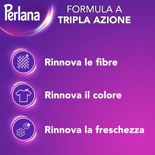 Perlana Detersivo Colorati Caps (6 confezioni da 20 Caps), Detersivo lavatrice capsule per tutti i capi colorati, Detersivo colorati per pulizia delicata e colori e fibre rinnovati