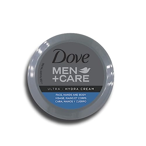 Dove Men+Care Ultra Hydra Cream – Effetto idratante per viso, mani, corpo, adatto a tutti i tipi di pelle, 150 ml