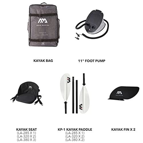 Aqua Marina, Laxo 12'6", Kayak, Multicolore, U, Adulti Unisex.