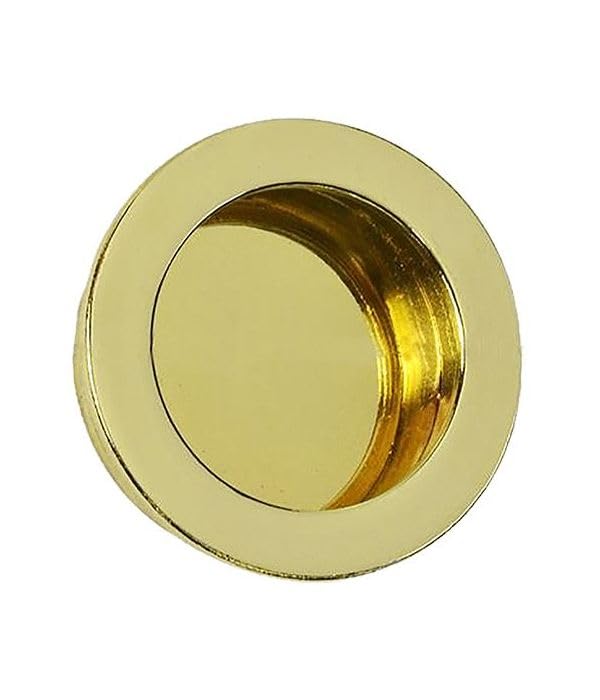 CG94 - Maniglia Tonda in Metallo per Porte Scorrevoli | Diametro 35 mm | Installazione Facile | Eleganza in Oro Lucido, Oro, Metallo