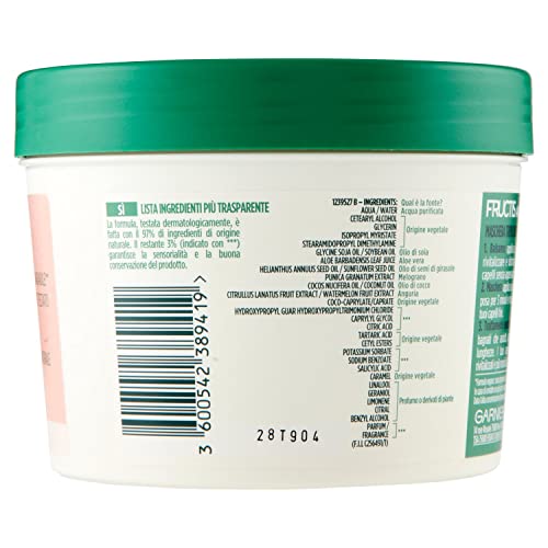 GARNIER Fructis Hair Food, maschera 3 in 1, 390 ml