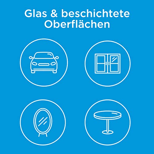 Ajax - Detergente per vetri, 12 flaconi da 500 ml, 100% senza aloni, con una pratica testina nebulizzante