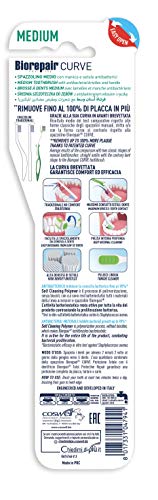 Biorepair, Spazzolini Denti Total Protection x 12, Spazzolino Denti Antibatterico, Setole Medie, Forma Curva Brevettata