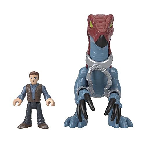 Imaginext Jurassic World Dominion Therizinosaurus Dinosaur & Owen Grady 3-Piece Poseable Figure Set for Preschool Kids Ages 3 and Up