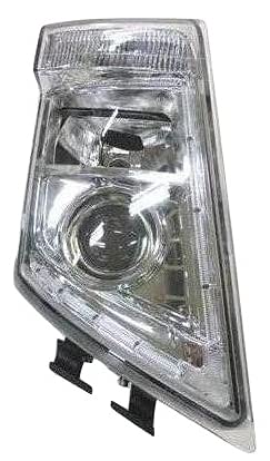 FARO H7-H7 C/LUCE DIURNA A LED PRED. REG. ELETTRICA PARABOLA CROMATA VOLV. TRUCK FH16-02/'08>05/'13 - SX