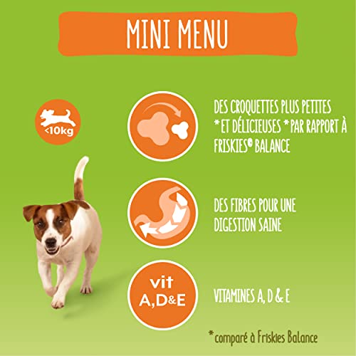 PURINA FRISKIES Mini Menu Vitafit Crocchette per Cani Adulti con Pollo e Verdure Sacco da 1.5kg