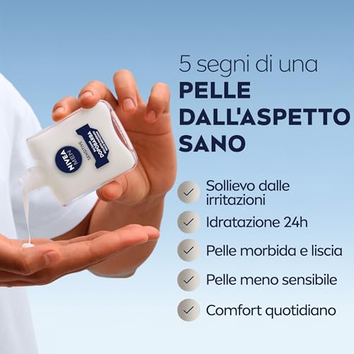 NIVEA MEN Sensitive Balsamo Dopobarba Uomo 100 ml, Dopobarba uomo per un sollievo immediato dalle irritazioni e una pelle morbida e sana, Balsamo barba per il post-rasatura delle pelli sensibili