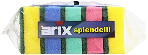 ARIX | Spugne Abrasive Colorate SpugnaForte della Linea Splendelli, Spugne Multiuso per Lo Sporco Ostinato