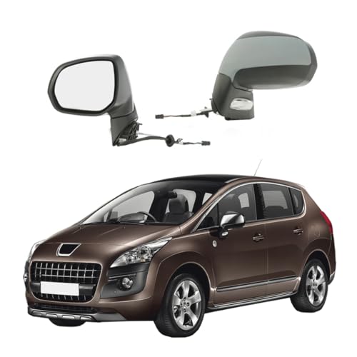 CG94 Specchietto Retrovisore Elett. Term. Rib. C/Fan. e Luce Cortesia per auto PEU-GEOT 3008 - Calotta da Verniciare - 11PIN con Sonda