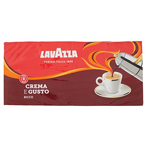 Lavazza Caffè Macinato Crema e Gusto Ricco Tostatura Scura - Confezione da 1 Kg