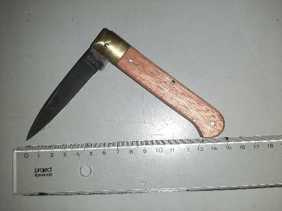 AUSONIA - Coltello da tasca modello Calabrese manico legno Cm 19,5