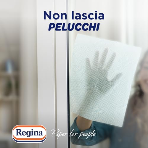 Regina Blitz Carta Casa - Maxi Fogli a 3 Veli, Confezione in Carta Riciclabile, Pulisci e Asciughi in un Lampo, Carta 100% Certificata FSC