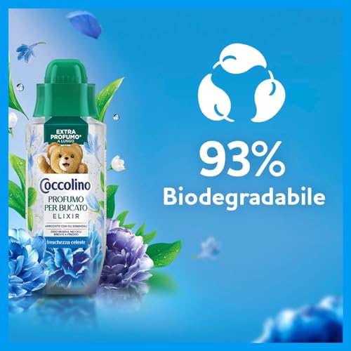 Coccolino Profumo per Bucato Freschezza Celeste, Extra Profumo* a lungo. Efficace Anche a Freddo e nei Cicli Brevi, con note di fragranza Patchouli, Lavanda, Eucalipto, 342ml