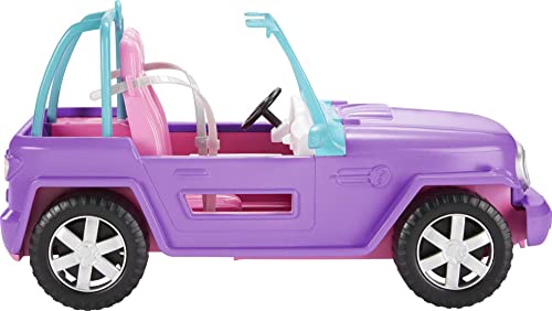 Barbie GMT46 Beach Jeep in Purple, Vehicle with Space for 2 Dolls, Doll Accessories, Toys from 3 Years