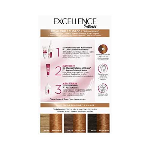 L'Oreal Excellence Intense Crema Colorante per Capelli, Biondo Ramato Dorato - 60 ml
