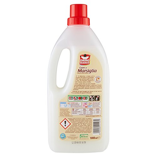 Omino Bianco Cuore di Marsiglia Detersivo a Mano e Lavatrice - 7 x 1000 ml