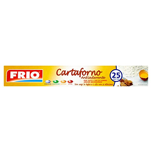 Frio - Cartaforno, Antiaderente, Per Tutti Tipi Di Forno, Anche Microonde - 12 confezioni da 25 Metri [300 Metri]