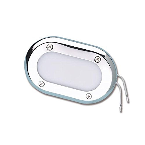 Plafoniera in Ottone Cromato Modello Ovale