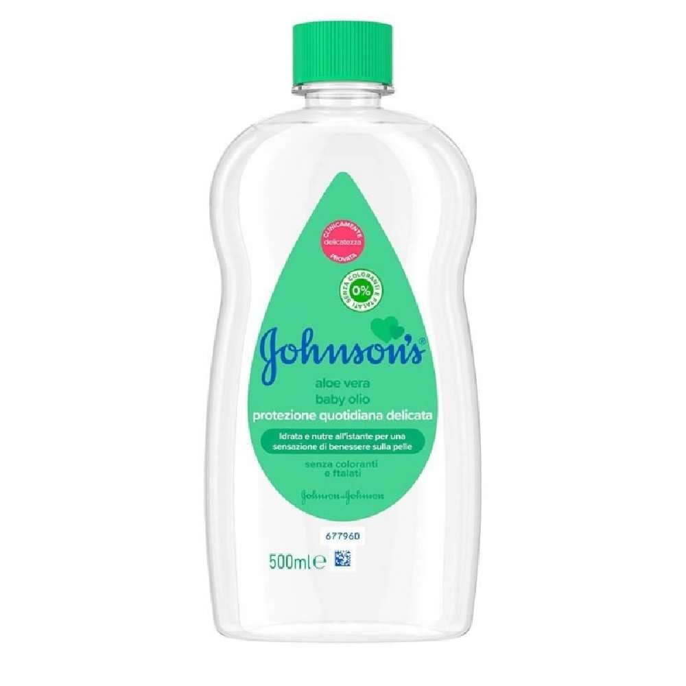 12 x JOHNSON'S Baby Olio Corpo Con Aloe Vera 500 ML