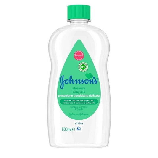 12 x JOHNSON'S Baby Olio Corpo Con Aloe Vera 500 ML