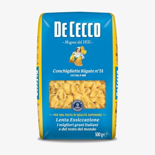 12 PEZZI DI PASTA CONCHIGLIETTE RIGATE N 51 FORMATO DA 500 GR
