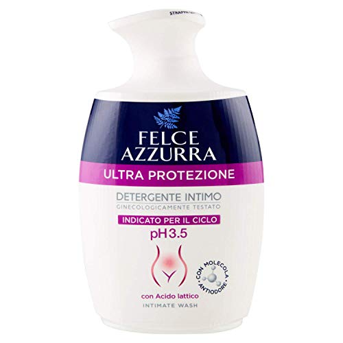 Felce Azzurra - Detergente Intimo Ultra Protezione per Igiene Intima Quotidiana Ph 3.5, Sapone Intimo Delicato Antiodore Indicato per il Ciclo, Ginecologicamente Testato Dona Freschezza a Lungo 250 ml