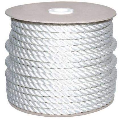 CIMA 32 MM in Poliestere Lucido Bianco AFFONDANTE CARICO Rottura 8500 kg - a Metro lineare