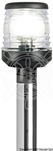 OSCULATI Asta 60 cm Inox con fanale plastica Nera