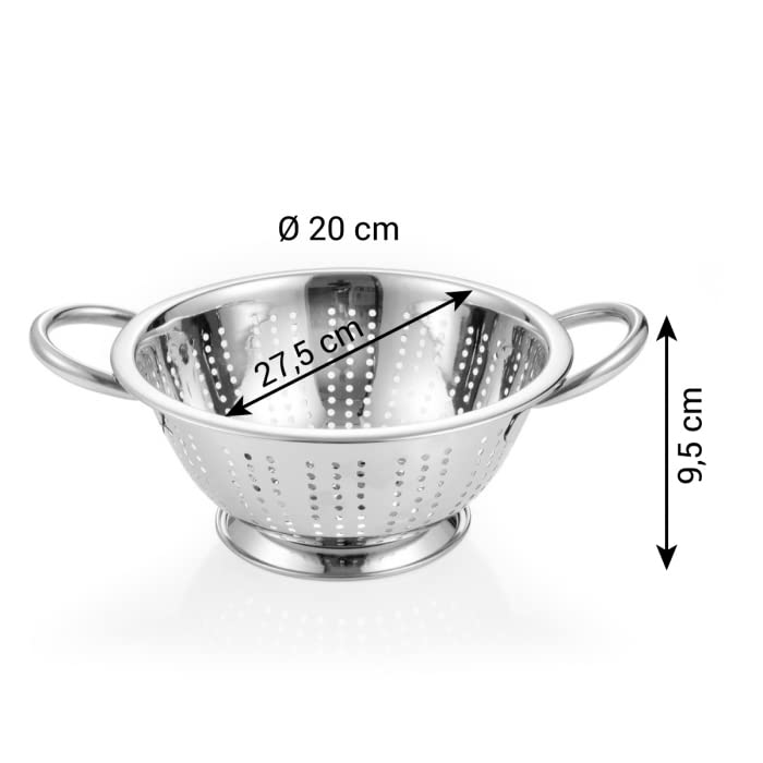 Tescoma Colapasta con Base e Due Manici, Acciaio Inossidabile, Linea GrandChef