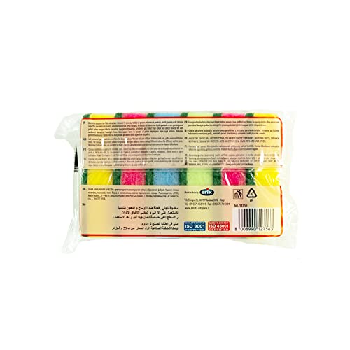 ARIX | Spugne Abrasive Colorate SpugnaForte della Linea Splendelli, Spugne Multiuso per Lo Sporco Ostinato