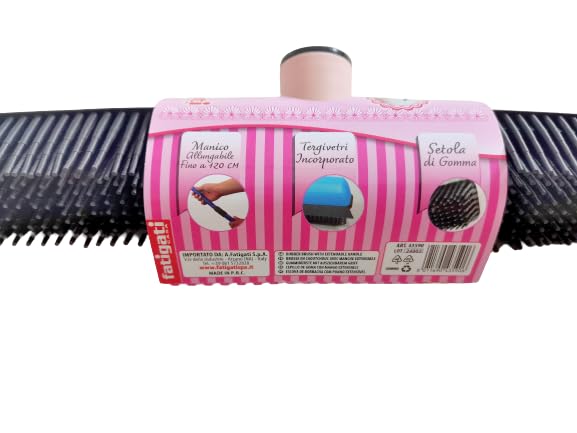 Scopa in Silicone Gomma Tira Acqua con Manico allungabile per peli di Animali tappeti Pavimenti Moquette Piastrelle finestre