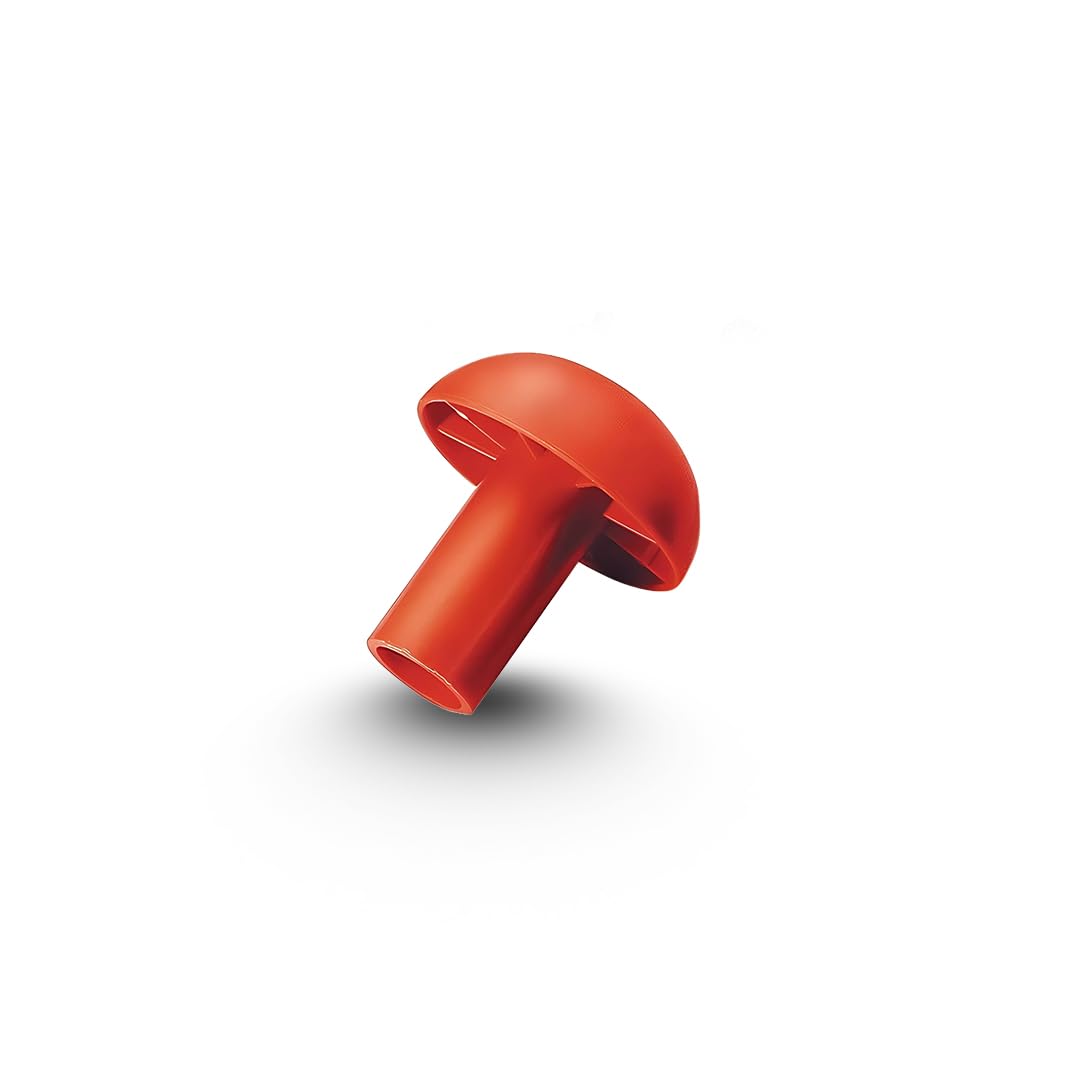 CG94 - Tappi Segnaletici Copritondino in Polietilene Rosso - Sicurezza in Cantiere per Monconi e Barre di Acciaio - Ø 6-20 mm (50)