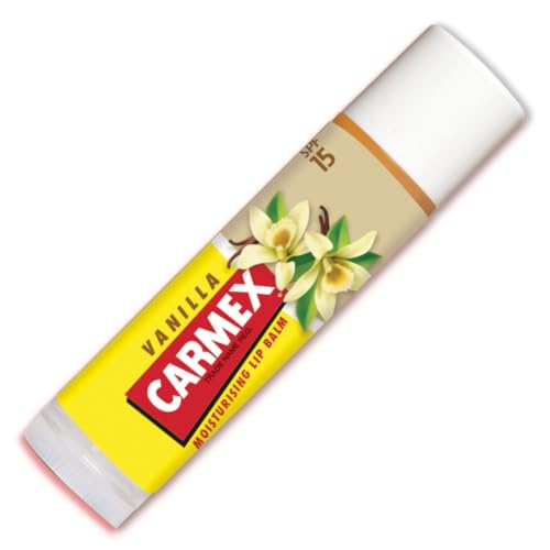 CARMEX VanillaMoisturising Lip Balm Click Stick per labbra morbide e protette con SPF15 (4,25 g - 1 pezzo)