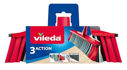Vileda 129274 Scopa con Manico Per Interni, Ogni Tipo di Sporco e di Pavimento