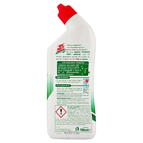 Wc Net - Bio Igiene Gel, Bio-Activ, con Agenti Probiotici, Pulisce e Igienizza il Wc - 3 pezzi da 700 ml [2100 ml]