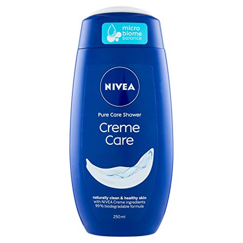 Nivea Doccia Crema Creme Care, Bagnoschiuma Profumo e Morbidella dell'Originale Nivea Crème, 4 Confezioni da 250 ml