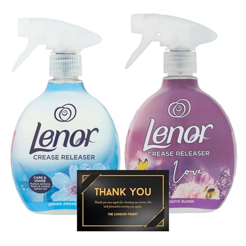 Ultimate Crease Releaser Spray per vestiti Ideale per rimuovere le pieghe nel tessuto, 1 x profumo di brezza estiva, 1 x risveglio primaverile 500 ml ciascuno