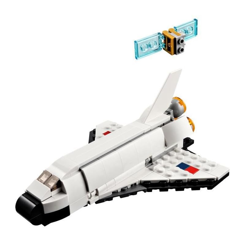 Lego 31134 Creator 3in1 Spaceshuttle Spielzeug zum Astronauten zum Raumschiff, Konstruktionsspielzeug für Kinder, Jungen, Mädchen ab 6 Jahren, kreative Geschenkidee