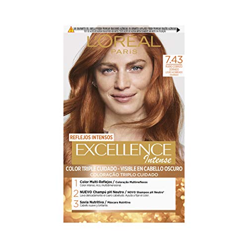 L'Oreal Excellence Intense Crema Colorante per Capelli, Biondo Ramato Dorato - 60 ml