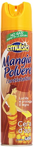 Emulsio - Emulsio Mangia Polvere, Lucida E Protegge Il Legno, Con Cera D'Api E L'Antistatico - 12 pezzi da 300 ml [3600 ml]