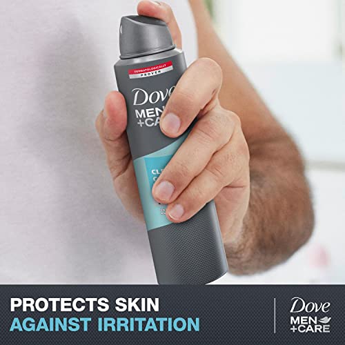 Dove Men+Care Clean Comfort Deodorante antitraspirante Aerosol resistente al sudore, non sulla pelle, 48 ore, protezione da sudore e odori, deodorante spray 250 ml