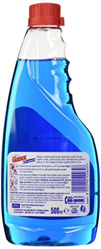 Glassex Ricarica Detergente per vetri con Ammoniaca - 6 pezzi da 500 ml [3 l]