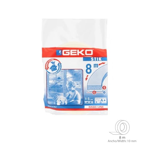 Geko, Nastro Parafreddo In Schiuma Autoadesiva Per Porte E Finestre, 800 x 1 x 0.6 cm