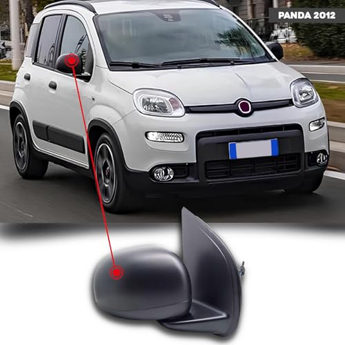 CG94 - Specchietto Retrovisore Meccanico per Auto F. PANDA 2012 - Calotta Nera