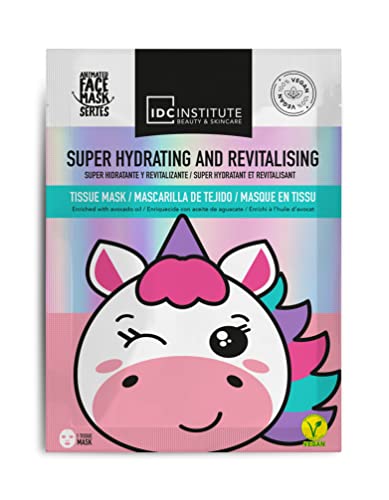 Maschera viso vegan per bambini e adulti, in tessuto stampato, lenitivo e idratante, per routine bellezza, cura del viso, idrata la pelle, idea regalo per ragazza, donna, facile da applicare - 1 unità